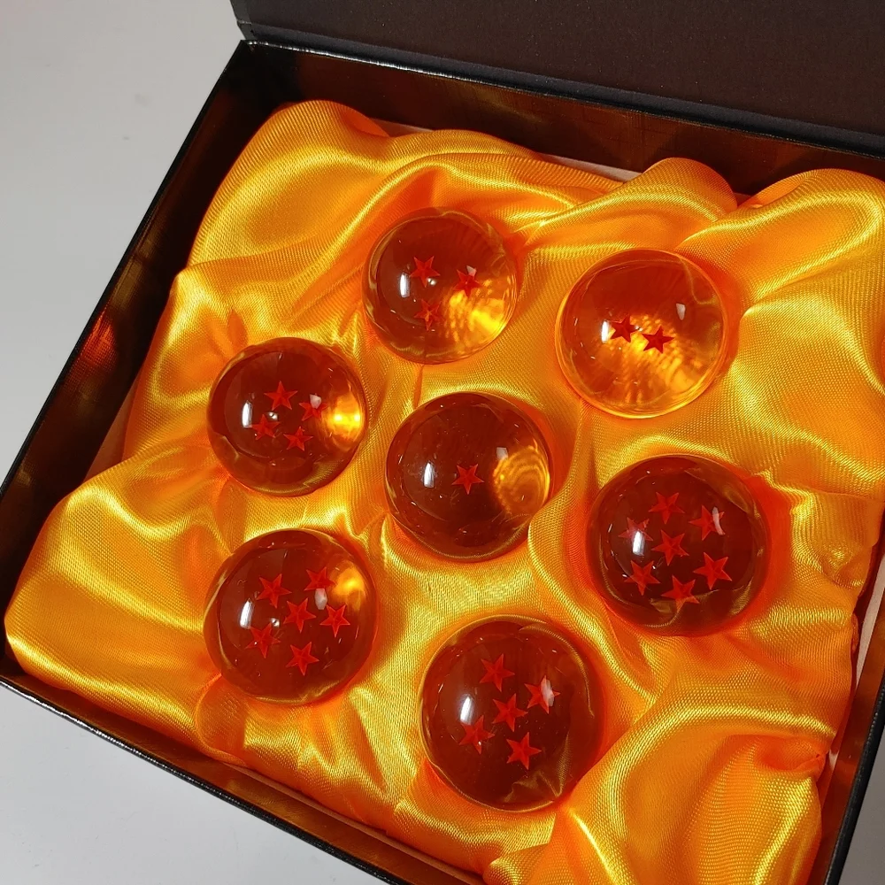 Anime DragonBall set of 7 Star Crystal Dragon Balls Collection Set with Gift Box - Picture 6 of 10